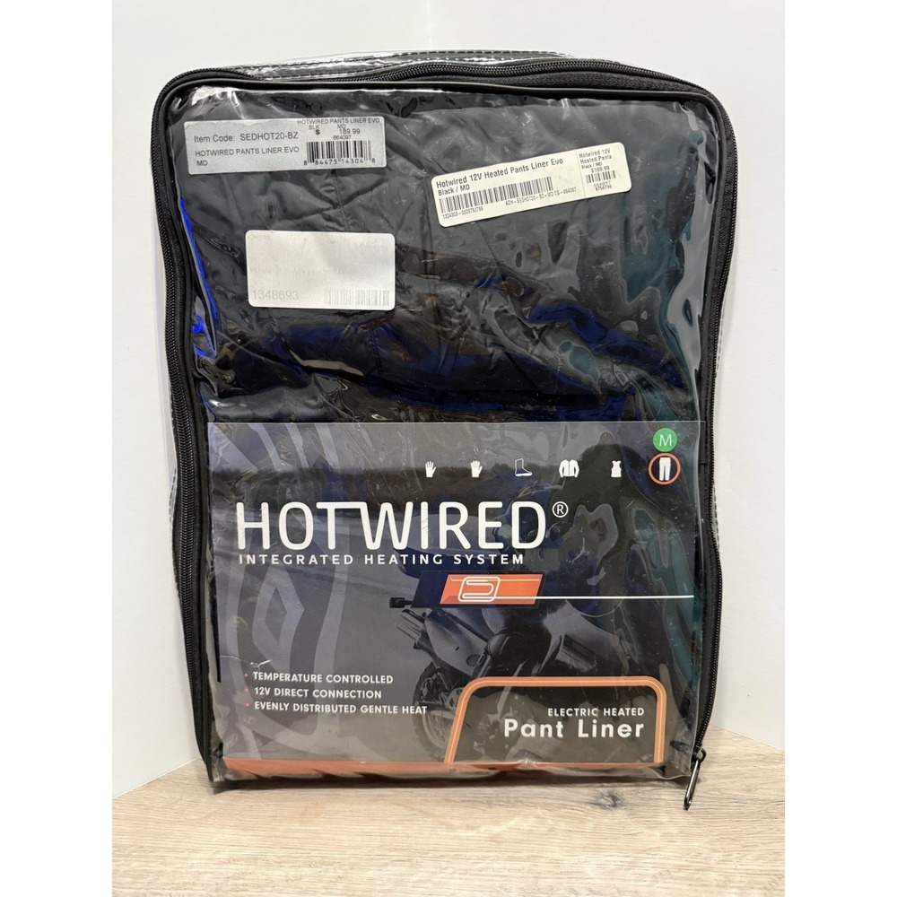 Hotwired 12v Electric Heated Motorcycle Pants Liner Size Medium NEW